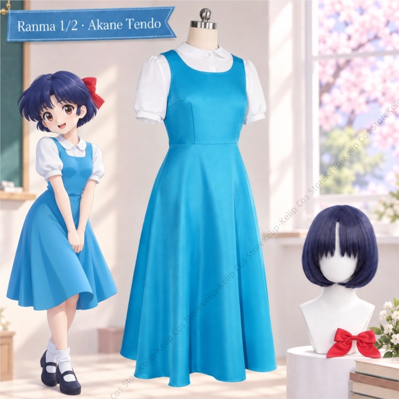 Costume cosplay di Akane Tendo - Anime Cosplay Blue Hair recensione e prezzo